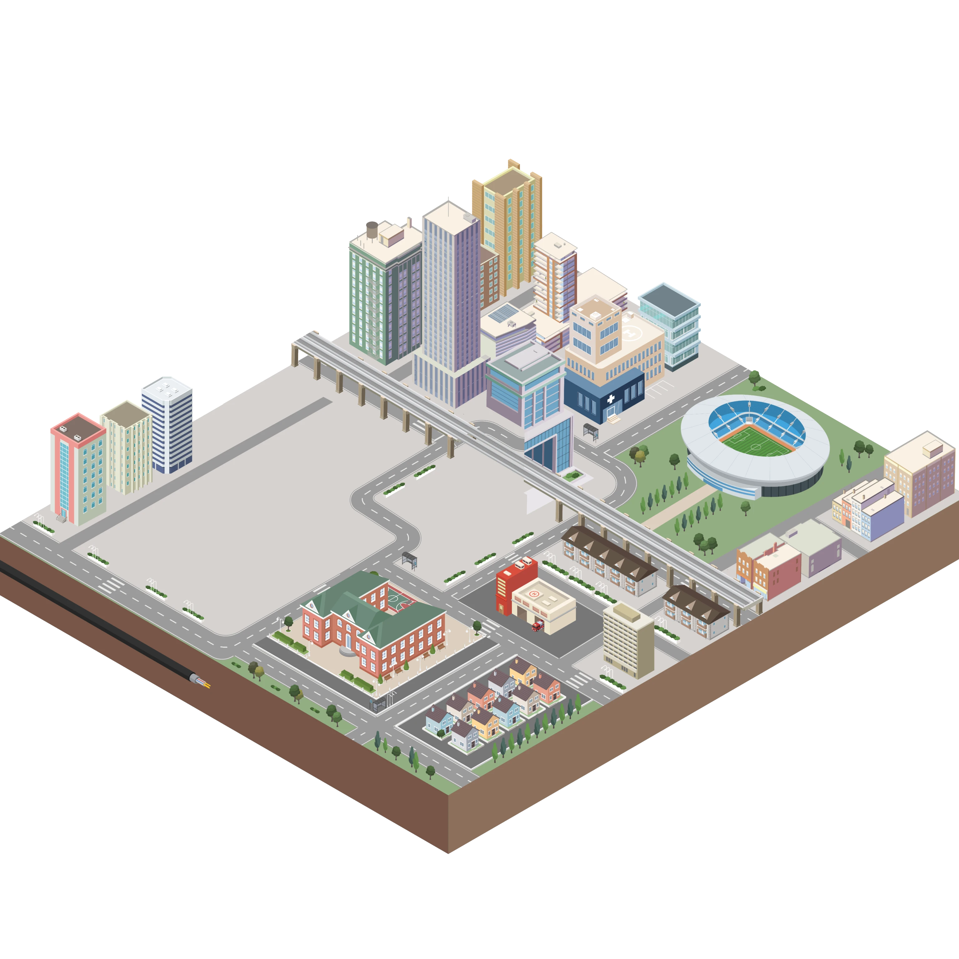 街中のイラスト